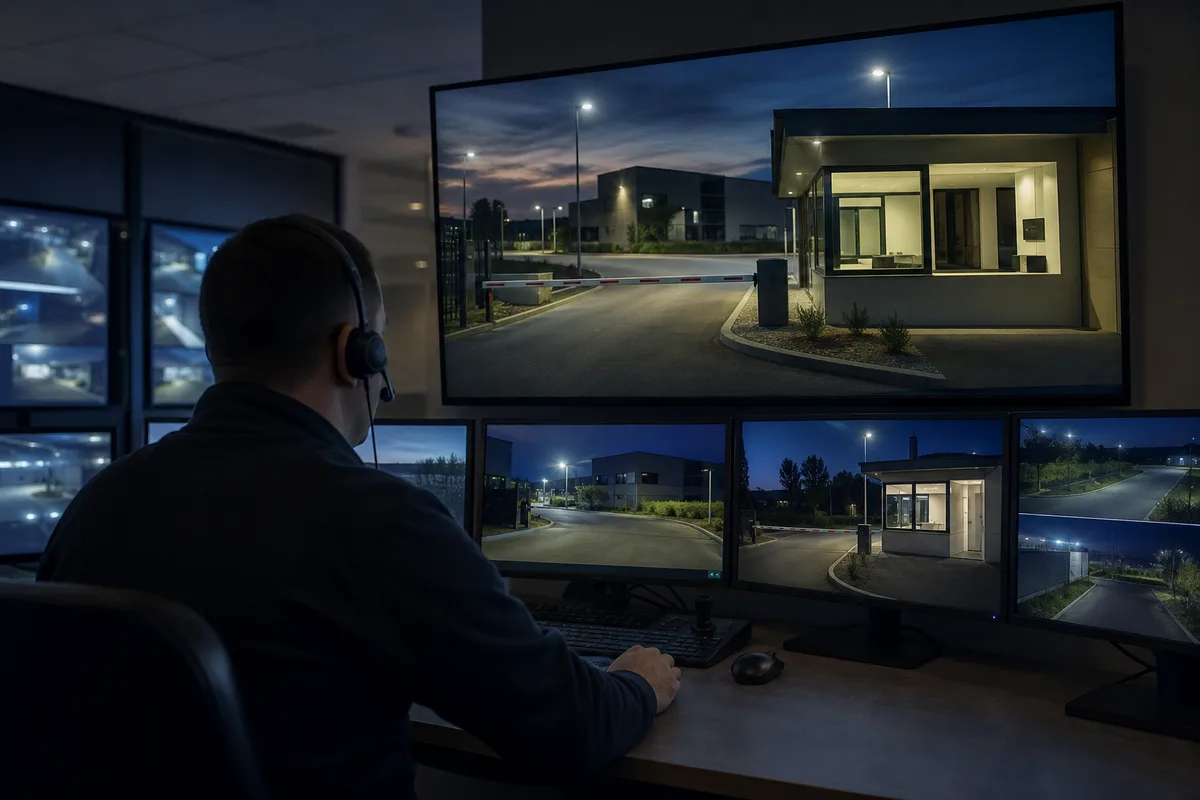 Opérateur d&rsquo;un centre de télésurveillance analysant les images d&rsquo;une alarme intrusion